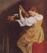 Orazio Gentileschi The Lute Player painting